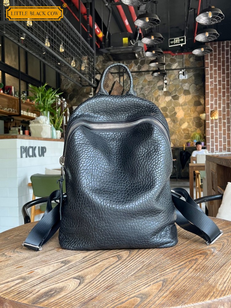 Genuine Leather Backpack - Yumuşak Doğal Koyun Derisi Rahat Sırt
