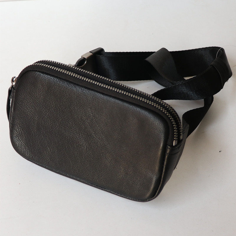 Genuine Leather Backpack - Yeni mini açık küçük Fanny paketi