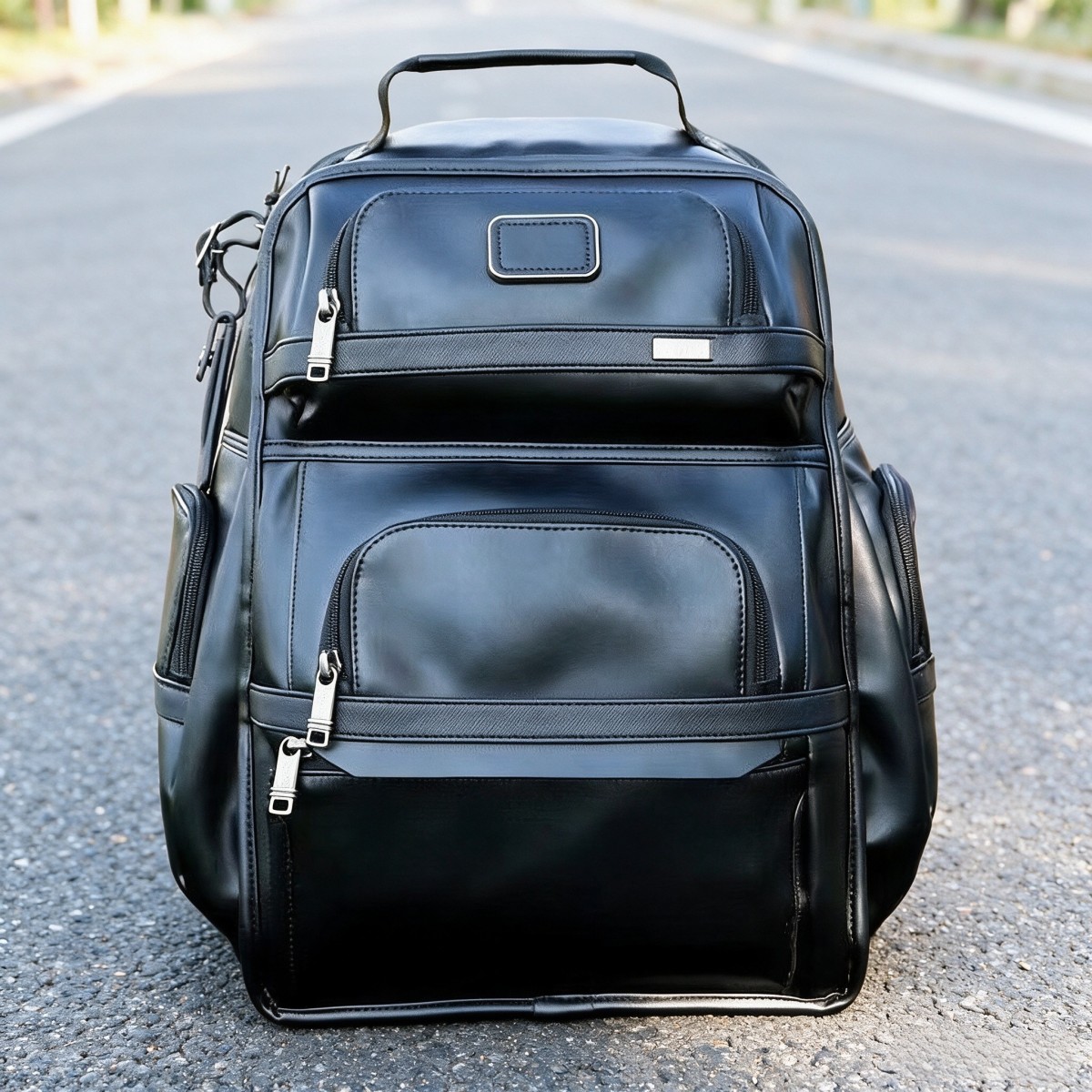 Genuine Leather Backpack - Erkekler için İş Dizüstü Bilgisayar Sırt