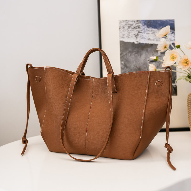 Luxury High Quality Bags - Büyük Kapasiteli Deri Fermuar kadın Bez