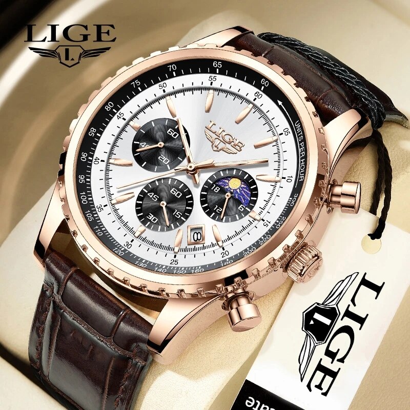 LIGE yeni Mens saatler üst mar - Luxury Bags Brands List incelemesi ve fiyatı