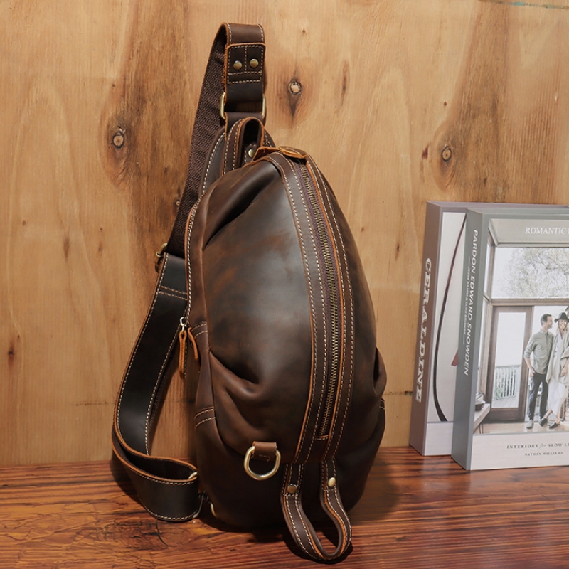 Moda tasarım lüks erkek Sling  - Genuine Leather Backpack incelemesi ve fiyatı